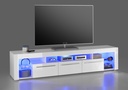 TV Lowboard "GOAL2" TV Rack Fernsehtisch TV Tisch weiß glanz Beleuchtung