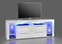 TV Lowboard "GOAL3" TV Rack Fernsehtisch TV Schrank Tisch weiß glanz Beleuchtung