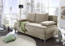 Couch SVENJA Schlafsofa Sofabett Funktionssofa ausziehbar beige 208cm