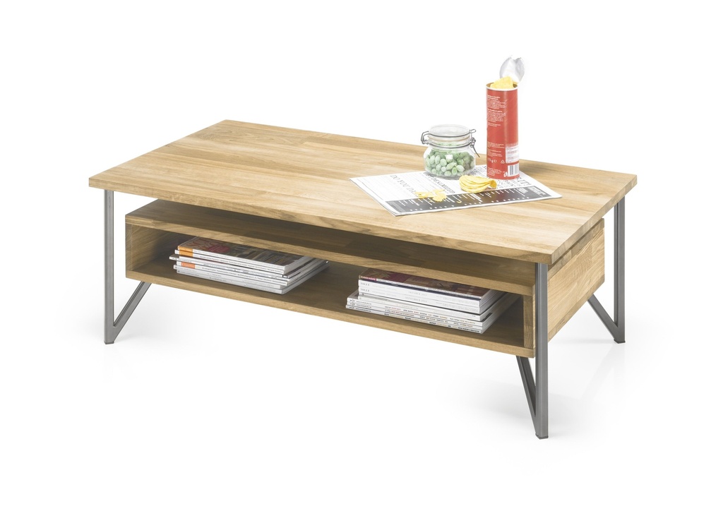 [83-746-07] Couchtisch "Edmonton" Beistelltisch Wohnzimmertisch Tisch in Eiche massiv geölt