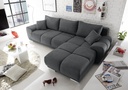 Ecksofa Couch Schlafcouch Schlafsofa Funktionssofa ausziehbar anthrazit 289 cm