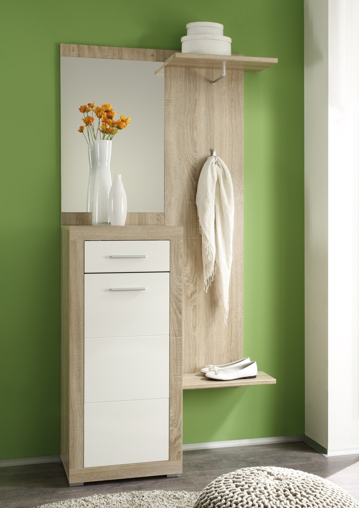 [86-651-68] Garderobe CANCAN3 3-teilig Spiegel Paneel Kommode eiche sonoma * SONDERPREIS