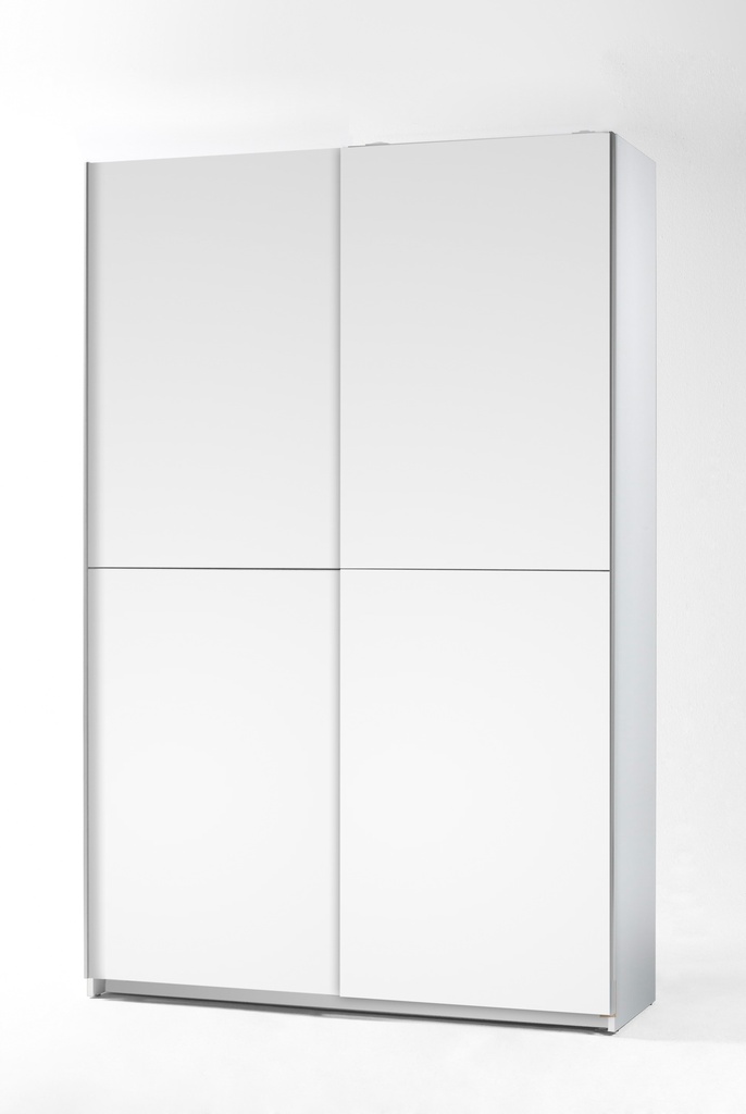 [58-040-17] Schwebetürenschrank Schiebetürenschrank FAST Kleiderschrank Schrank weiß 125cm