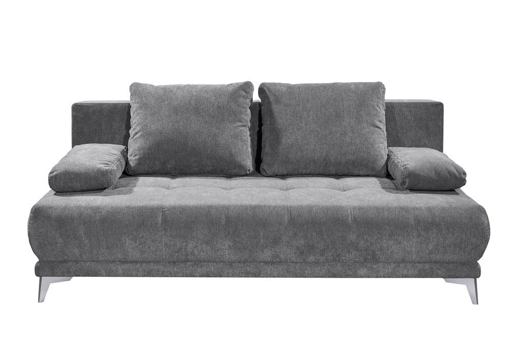 [64-776-244] Couch Sofa Zweisitzer JENNY Schlafcouch Schlafsofa ausziehbar dunkelgrau 203 cm