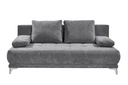 Couch Sofa Zweisitzer JENNY Schlafcouch Schlafsofa ausziehbar dunkelgrau 203 cm