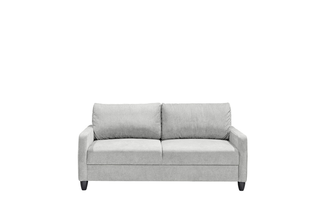 [64-835-89] Zweisitzer "Riga" Sofa Couch hellgrau silber 177 cm