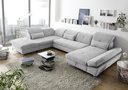 Couch MELFI L Sofa Schlafcouch Wohnlandschaft Bettsofa Schlaffunktion U-Form