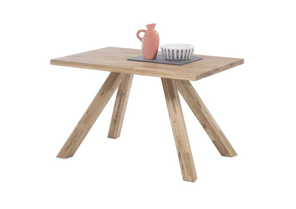 [83-811-07] Esstisch massiv "LEONARD MINI" Esszimmer Tisch Massivholz Eiche rechteckig 120cm