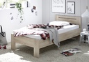 Bett SATURN Einzelbett Bettgestell Komforthöhe Eiche Sonoma 90cm