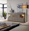 Sideboard Kommode "FUN PLUS II" Anrichte Schrank Wohnwand LED Licht 170cm grau