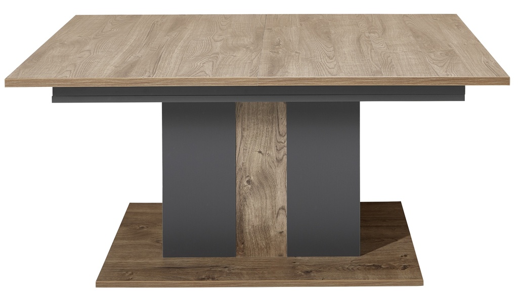 [20-H9-GV-01] Tisch Esstisch "MEDIANA" Esszimmertisch Dinnertisch Küchentisch Eiche grau 160-210cm
