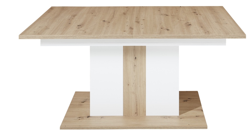 [20-H9-WH-01] Esstisch "MEDIANA" Esszimmertisch Dinnertisch Küchentisch Tisch Eiche weiß 160-210cm