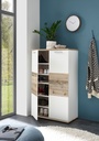 Schuhschrank "HUGO" Kommode Flurschrank Dielenschrank weiß braun 80 cm