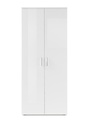 Schuhschrank "LINCOLN" Garderobenschrank Flurschrank Dielenschrank weiß glanz 80 cm