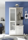 Garderobe "ROMANCE2" Kompaktgarderobe Spiegel Paneel Schrank weiß