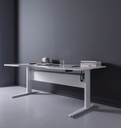 Schreibtisch höhenverstellbar elektrisch Motor ergonomisch 180cm Weiß Weiß