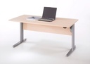 Schreibtisch höhenverstellbar elektrisch Motor ergonomisch 150cm Ahorn Grau