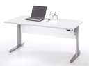 Schreibtisch höhenverstellbar elektrisch Motor ergonomisch 150cm Weiß Grau